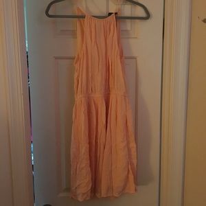 Peach colored halter dress